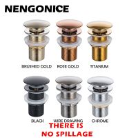 Bathroom Basin Sink Pop Up Drain Waste Stopper Bathroom Faucet Accessories Brass Matt black/Chrome/Rose Gold/Brushed Gold