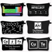 【CC】 Periodic Table of Elements Print Makeup Coffe Letters Organizer for Cosmetics