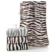 Zebra Pattern Microfiber Bath Towel Large Coral Fleece Towel for Adult Bathroom Towel Quick Dry Hair Towel Body Wrap Bath Towels