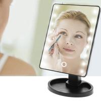 Professional LED Touch Screen Makeup Mirror Fashion Mirror With 16/22 LED Lights 180 Degree Adjustable Table Make Up Mirror Hot Mirrors