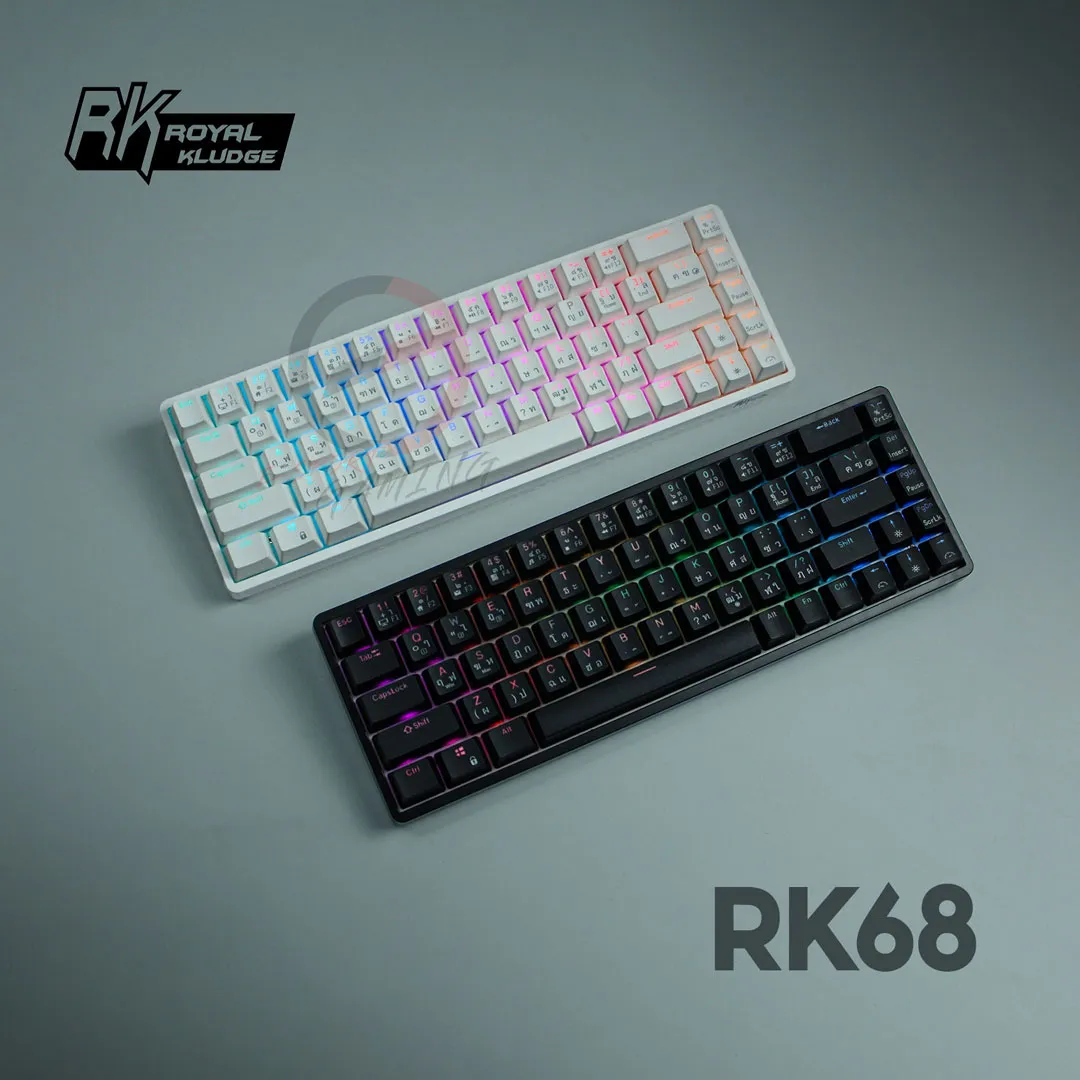 คีย์บอร์ด Royal Kludge RK68 Mechanical RGB Hot-swap Bluetooth/Wireless ...