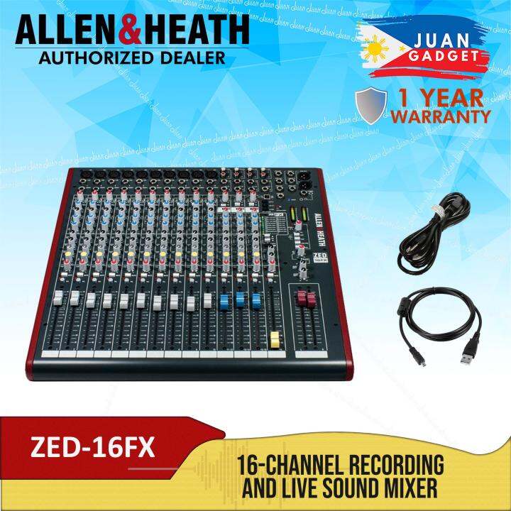 Allen & Heath ZED-16FX 16-Channel Recording and Live Sound Mixer with ...