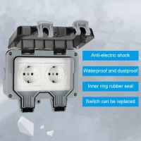 ☼♣♂ Waterproof Switch Socket Box Weatherproof Outdoor Wall Socket Outlet External Installation Safety Durable Electrical Supplies