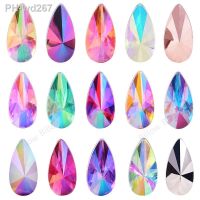 50pcs Teardrop Acrylic Non Hotfix Rhinestones Glitter Nails Crystals Diamond Strass for uñas Nail Charms Nail Art Decorations B3