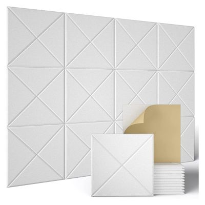 12 Pack Acoustic Panels,Sound Proof Padding,Beveled Edge Sound Absorbing Panels,for Acoustic Treatment and Wall Decor,Et