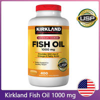 (Exp.10/2025)Kirkland Signature Fish Oil 1000 mg 400 Softgels เคิร์กแลนด์น้ำมันปลา 400 เม็ด