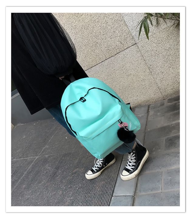 กระเป๋าเป้สะพายหลังแฟชั่น-สไตล์เกาหลี-สีสวย-ราคาถูก-มีหลายสี-สะพายไปเรียนใส่ของได้เยอะ