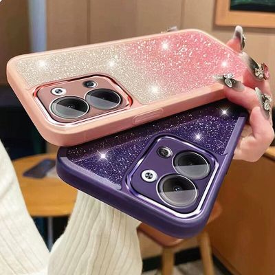 23New Luxury Glitter Clear Silicone Case For OPPO A76 A77 A78 A58 A57 A55 A54 A5S A5 A17 A16K A11K A17 A16 A15S A12 A32 A52 A72 Cover