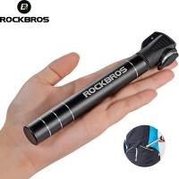 ROCKBROS Mini Portable Bicycle Pump 100 Psi Aluminum Alloy Cycling Bike Pump Fit Presta &amp; Schrader Valve MTB Mountain Bike Pump