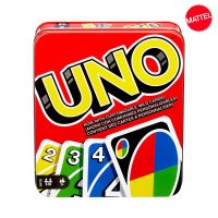 Games Card UNO Classic Tin Box Family Children Entertainment Board Game Fun Poker Palying Cards Kids Toys