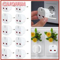 CAIOHUA 1/5/10pcs อุปกรณ์เสริมสำหรับเดินทาง ยุโรปยุโรป เครื่องชาร์จพลังงาน ตัวแปลงหน่วยจาก UK เป็น EU ปลั๊กซ็อกเก็ต อะแดปเตอร์สำหรับเดินทาง ขั้วต่อเต้าเสียบ