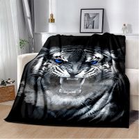 Tiger น่ารัก Soft Plush โซฟาโยนการ์ตูนผ้าห่มปิกนิก Modern Flannel ผ้าห่มฝาครอบ Gedruckt Bettdecke Geschenk