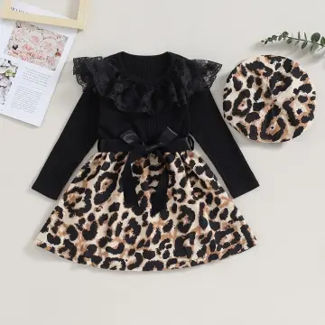 2023 Baby Girls PU Dress With Belt Clothes PU Patchwork A-line Dresses Kids  Clothing For Girls Brown Children's Clothing 1-8Y - AliExpress
