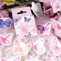 45pcs Lovely  Misty Butterfly Label Stickers Set Decorative Stationery Craft Stickers Scrapbooking Diy Diary Album Stick Label Stickers Labels