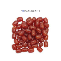 Carnelian barrel bead ลูกปัดคาร์เนเลี่ยน