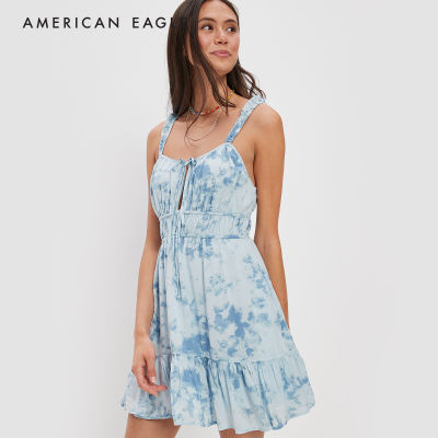 American Eagle Silky Tie-Front Mini Dress ชุดเดรส ผู้หญิง มินิ (NWDR 039-7139-400)
