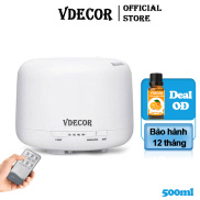 Máy xông tinh dầu Vdecor trụ Ngọc Tuyết dung tích 300ml-500ml cao cấp