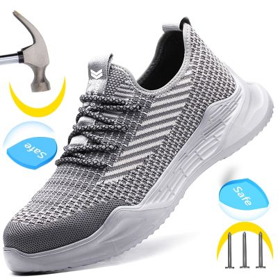 Indestructible Work Shoes Sneakers Men Safety Shoes With Steel Toe Cap Puncture Proof Work Boots Safety Footwear Dropshipping