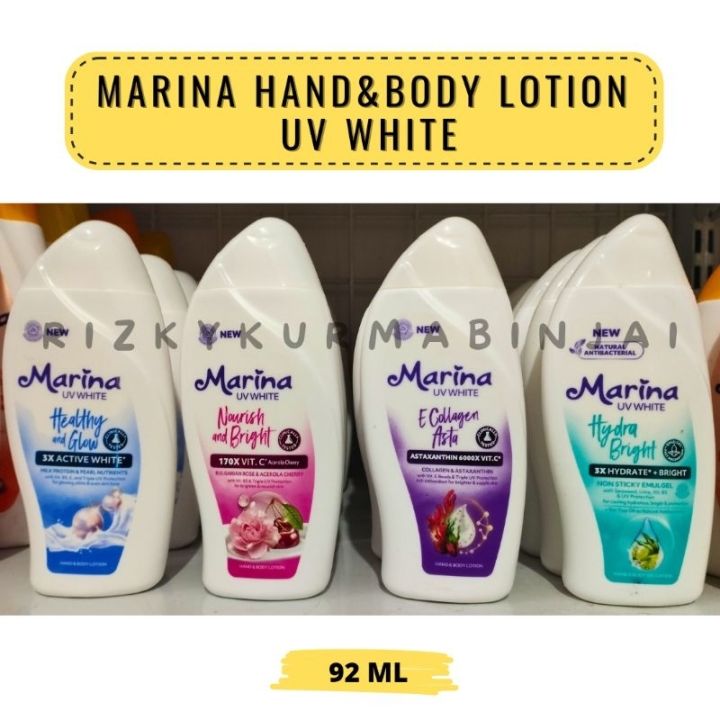 Marina Hand And Body Lotion Uv White 92 Ml Lazada Indonesia