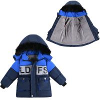 ZZOOI Children Hooded Down Jackets  For Boys Autumn Winter Thick Fleece Outerwear Kids Clothes Warm Snowsuit Parka Coats 2-5 Years