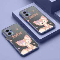 Redmi 10 5G LinaBell Fox Contrast Button Matte Plastic Casing Skin Feeling Phone Case Soft Bumper Cover