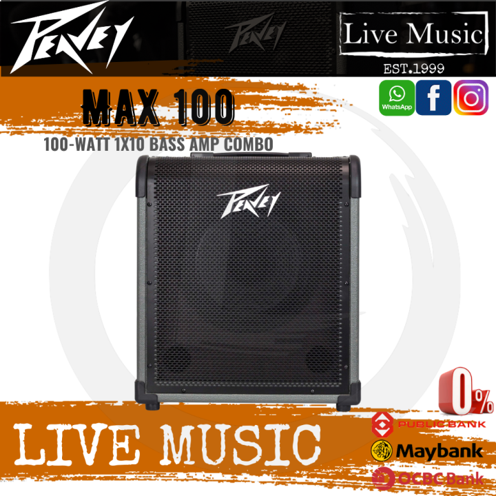 Peavey Max 100 100-watt 1x10" Bass Combo Amplifier (Max-100/Max100 ...