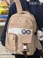 ►▣✶ Japanese cute ins college style simple all-match schoolbag female junior high school student large-capacity backpack computer backpack