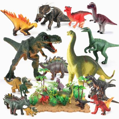 New in children dinosaur simulation animal farm animal models suit box/garden science and education toys 1-6 years of age