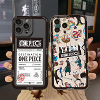 สำหรับ Samsung Galaxy S23 S22พิเศษ Plus Note 20 S21 FE S20 OnePice Luffy ฝาครอบขอบสี่เหลี่ยมเต็มเลนส์เคสป้องกัน