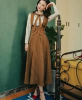 Hot Sale High Quality 2020 Autumn Winter New Arrival Stripe 3 Pieces Woman Dress Set