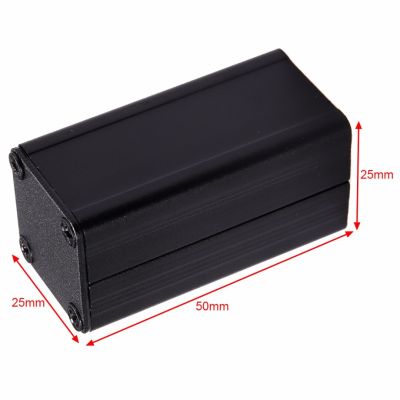 50x25x25mm กล่องหุ้มอุปกรณ์อิเล็กทรอนิกส์อิเล็กทรอนิกส์ Diy สีดำกล่องฝาปิดอลูมิเนียมอัดใหม่