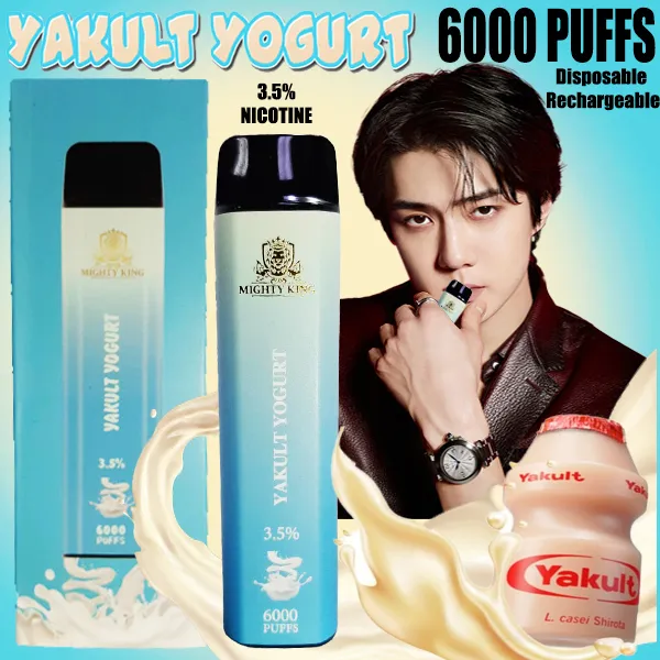 LEGIT MIGHTY KING Rechargeable Disposable PUFF PLUS ( YAKULT YOGURT