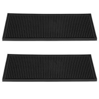 2X Rubber Service Bar Mat Heavy Duty Home Bar and Rubber Drip Mats Cocktail Bartender Tea Cup Mug Set