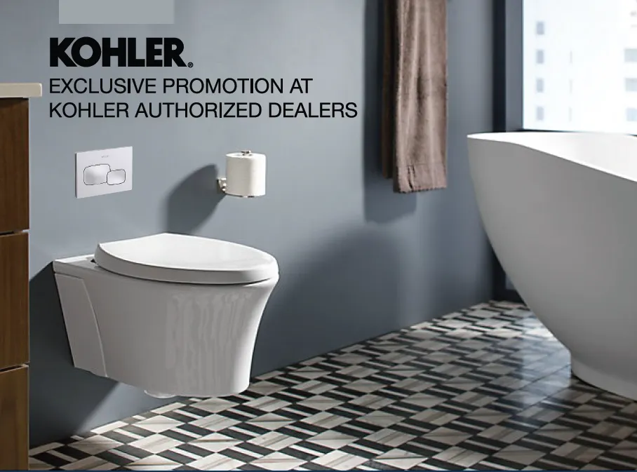 KOHLER Veil Wall-Hung 1-piece Elongated Toilet White, Seat, 59% OFF