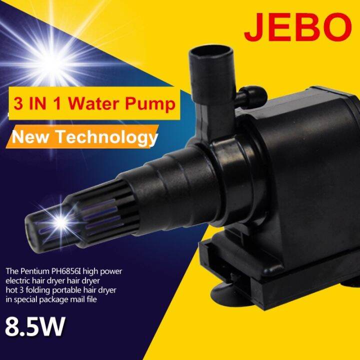 JEBO LIFETECH 3 In 1 Submersible Water Pump For Aquarium Fish Tank Pump