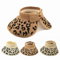 【CW】 2022 New Hat Leopard Print Top Cap Hand Made Beach UV Protction