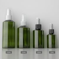 50/100/150/200 ML Spray Bottle Portable Green Plastic Sprayer Bottle Refillable Travel Perfume Bottle Cosmetic Containers Travel Size Bottles Containe