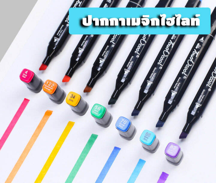 paint-marker-ปากกามาร์คเกอร์-2-หัว-เน้นข้อความได้-ใช้วาดรูประบายสี-ปากกาเมจิก-set30สี