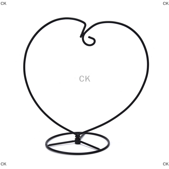 ck-black-heart-shaped-เหล็กแขวนโรงงานแจกันแก้ว-terrarium-stand-holder