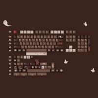 Genshin Hutao Chocolate Keycaps PBT Cherry Profile Dye Sublimation 140 Key For 61 / 68 / 84 MX Switch Mechanical Keyboard