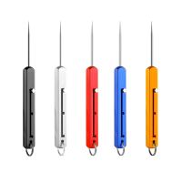 Portable EDC Retractable Toothpick High Strength Titanium Alloy Spring Push-pull Fruit Pick Gift Keychain Pendant Tooth Pick