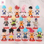 AKAMA 16pcs set Super Mô hình Super Saiyan Z Son Goku Son Gohan Hoạt hình