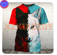 【 xzx180305 】 Personalized Custom Name Short Sleeve 2023 Summer Wolf And Moon Night 3D Full Print t shirt style8