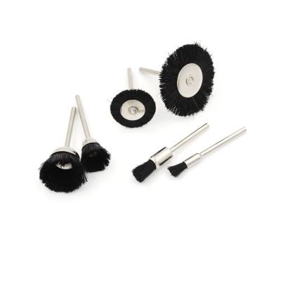 Mini Wood Working Buffing Polishing Grinding Abrasive Disc Head Set Nylon Brush Wheel For Drill Rotary Tools 5pcs