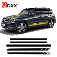 Car AMG Style Door Side Skirt Hood Stripes Decal Kit For Mercedes Benz GLE GLK ML Class W164 W166 GLE350 GLE400 GLK350 ML350