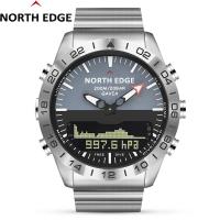 NORTH EDGE GAVIA2ผู้ชายดำน้ำกีฬานาฬิกาดิจิตอลบุรุษกลางแจ้งดูสมาร์ททหารกองทัพหรูหราเต็มเหล็กธุรกิจกันน้ำ200เมตรเครื่องวัดระยะสูงบารอมิเตอร์เข็มทิศดำน้ำแคลอรี่อุณหภูมิ