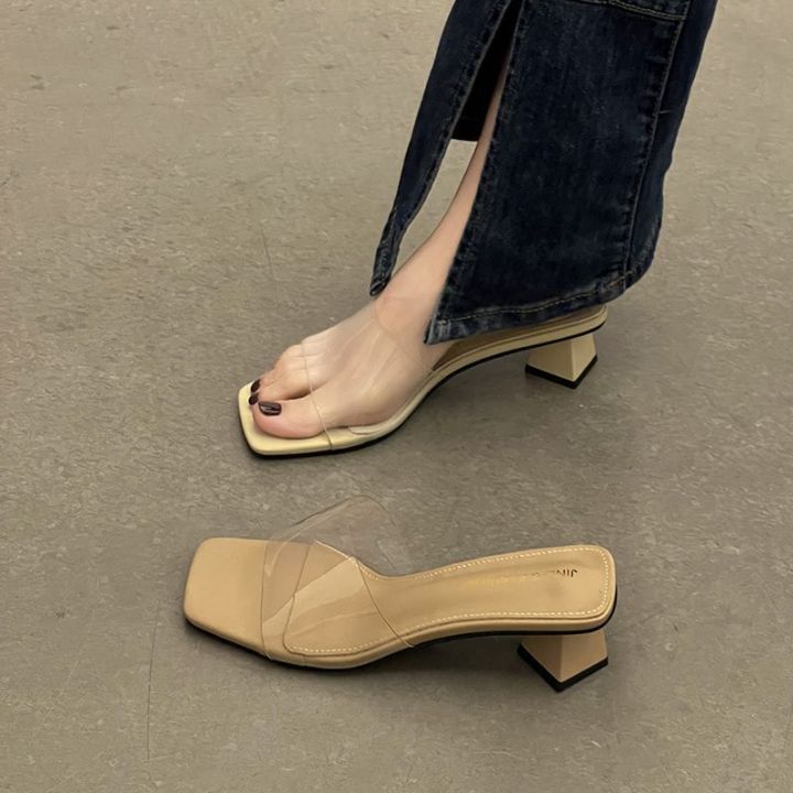 new-style-รองเท้าแตะรองเท้าแตะแบบใสสำหรับผู้หญิงแฟชั่นใส่ด้านนอก-2023-รองเท้าแตะสวมนิ้วเท้าส้นหนาเรียบง่ายที่นิยมในโลกออนไลน์ในฤดูร้อน