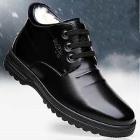 Winter Fleece Men 39;s Brogue Boots New Cow Leather Men 39;s Shoes Fashion Motorcycle Boots Comfortable Ankle Boots Casual Shoes