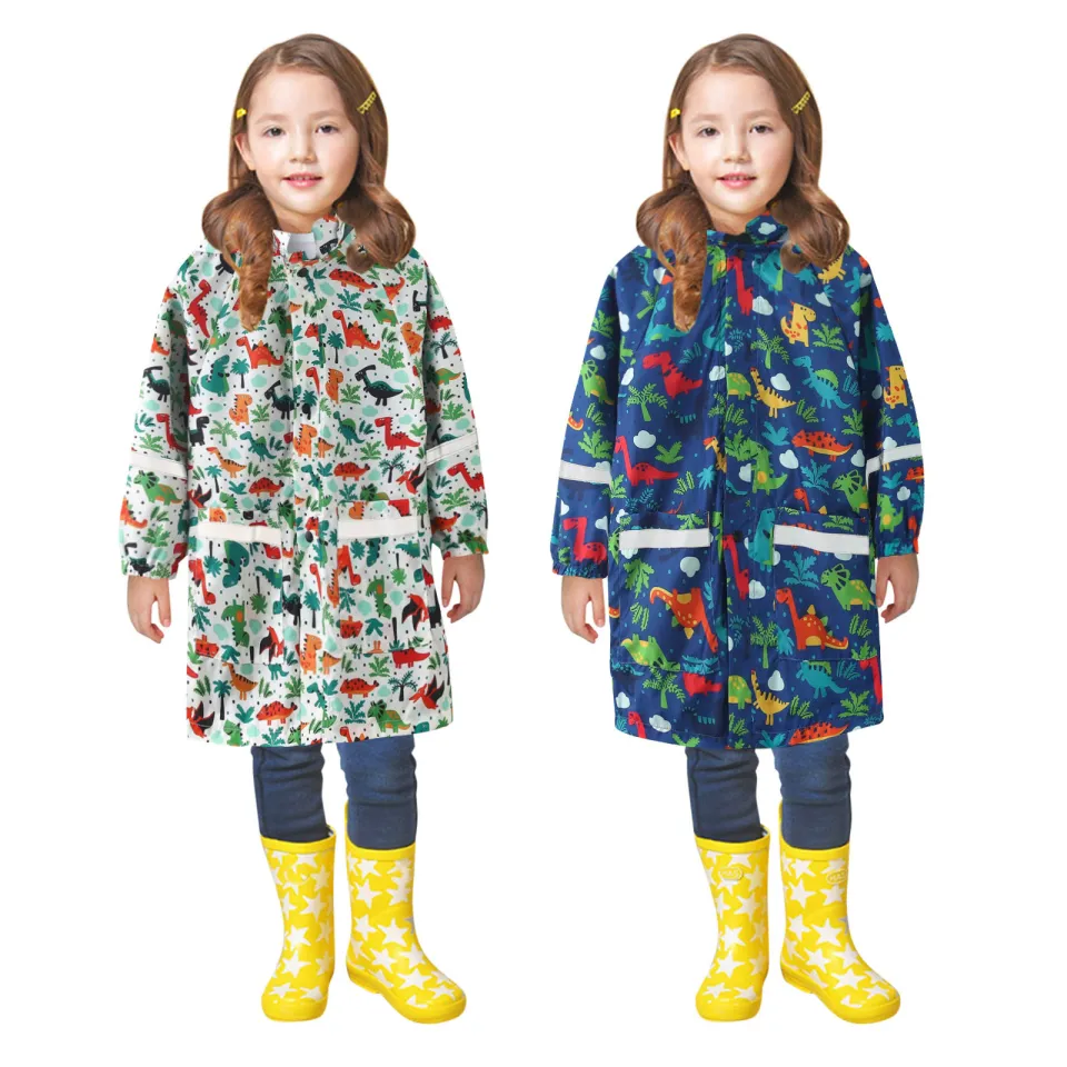 Girls Hooded Raincoat Cartoon Print Rain 211Y Windproof Outwear Raincoat  Trench Coat Hoodies Clothes Rain Coat for Toddler