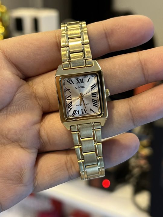 ORIGINAL CASIO Analog Gold Stainless Steel Ladies Watch LTP-V007G